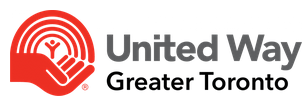 United Way Greater Toronto logo with red hand symbol and text.