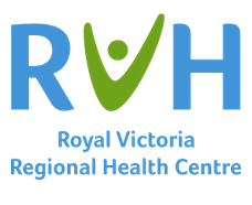 RVH logo with text 'Royal Victoria Regional Health Centre' in blue and green.