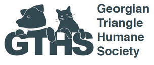 Logo with dog and cat over 'GTHS', text 'Georgian Triangle Humane Society'.